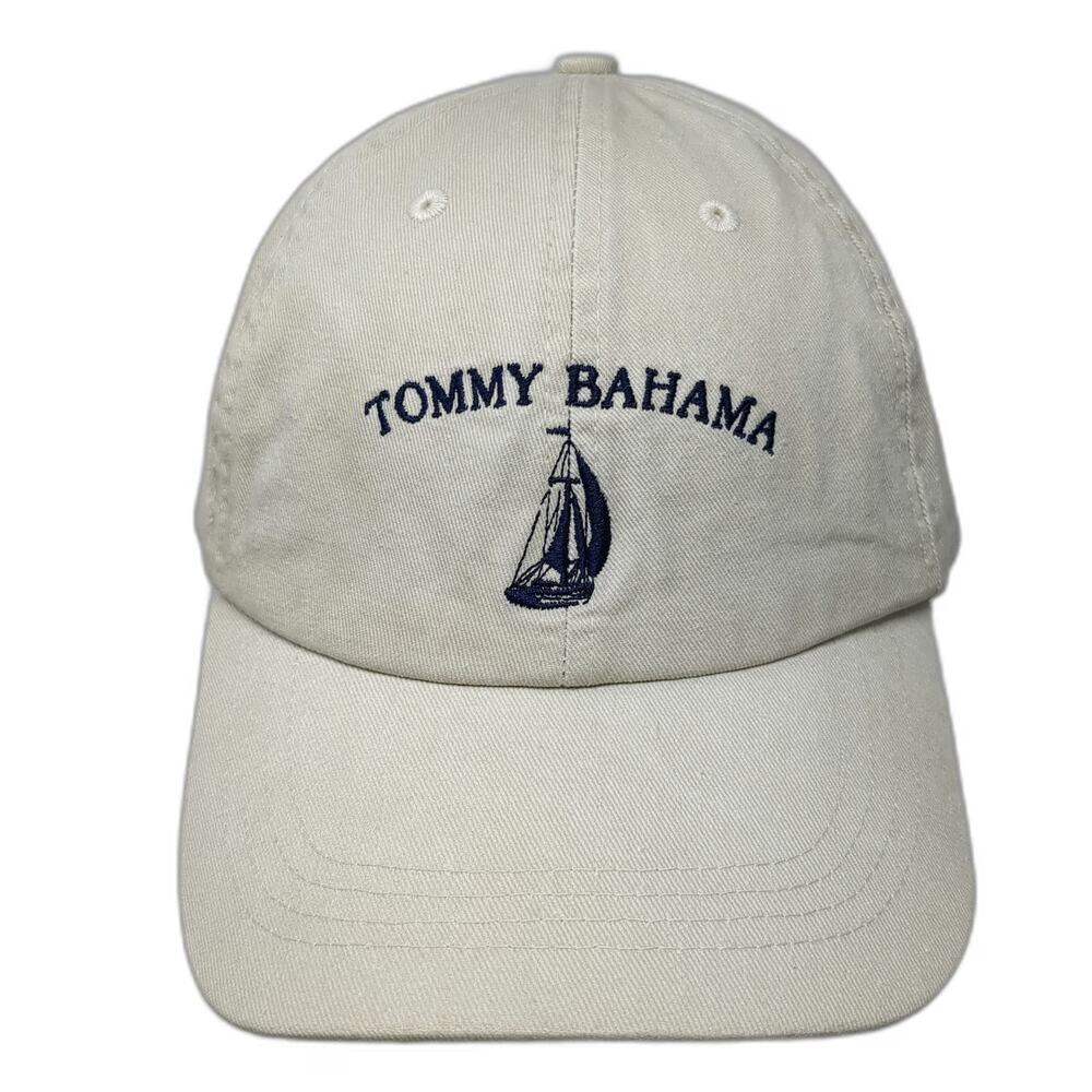 Tommy Bahama Baseball Cap Beige One Size Slideback Sailboat Island Pursuit Hat